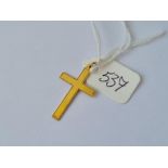 A plain 9ct cross pendant
