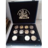 A museum collection hallmarked silver coins with certificates