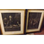 A pair of Engravings after Rembrandt by R Earlem by J Boydell 1771