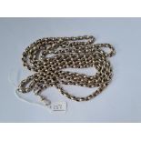 A LARGE VICTORIAN SECRET LINK SILVER GUARD CHAIN - 60" long