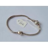 A pandora moments heart clasp bracelet & chain