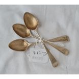 A set of three Victorian OEP egg spoons 1890 by CB 51 gms