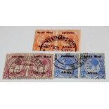 SOUTH WEST AFRICA SG17-19 (1923). Three horizontal pairs. Used. Cat £43.