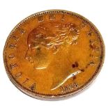 A 1/2 penny 1858 better grade