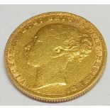 A Gold Sovereign 1876