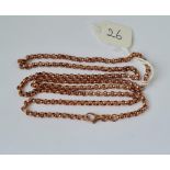 A 9ct rose gold belcher link neck chain 5.4g