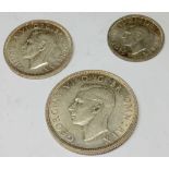 A 1946 Sixpence, Shilling and Florin uncirculated