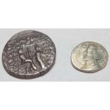 A Ancient Persia Parthia Tetradrachm and Drachm