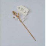 A gold Masonic stick pin 2g