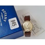 A boxed rotary wrist watch