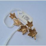 An attractive ivy leaf 9ct brooch 3.9g