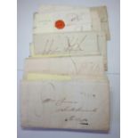 G.B Pre-stamp entires, 'Straight line' towns ld post E.T.C (14)