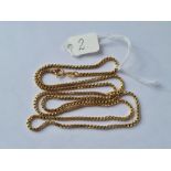 A BOX LINK CHAIN IN 18CT GOLD - 19gms