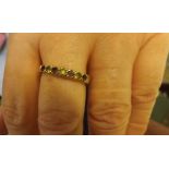 Multi stone set half hoop 9ct ring size T2.4g