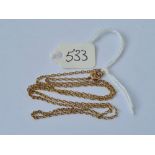 A 9ct fine link neck chain 1.9g