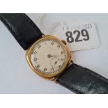 A 1920 9CT gents wrist watch (pierce watch co)