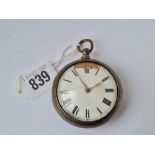 A pear cased verge pocket watch by W Robertson of London