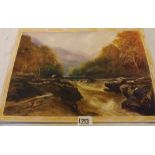 WILLIAM H. DYER. On the river Lynn N Devon, 9 1/2 by 14 inches unframed and signed and dated