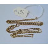 Fine link 9ct neck chain 3.9g