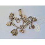 Another smaller silver charm bracelet 40g