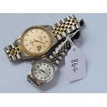 One ladies & one gents wrist watches