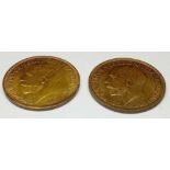 HALFPENNIES 1915 and 1916 both with good luster