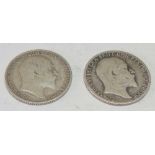 1906 & 1907 Sxpence