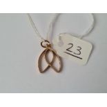 A small pendant in 9ct - 1.1gms