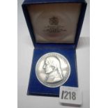 A large silver Nelson Comerative medal from Spinks 55mm wide