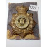 A Duke of Cornwall light infantry brass plate