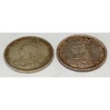 1887 & 1886 Shillings