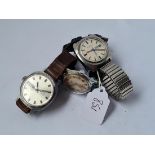 Three more gent wrist watches by Caravelle automatic, Sekonda & Kered