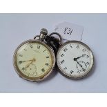 Two gents silver pocket watches