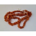 A crushed amber necklace