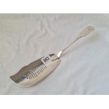 A Georgian Exeter silver fish slice with pierced blade 1824 by I Parkin  140 grms