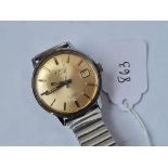 A gents wrist watch by A Topson with seconds sweep & calendar dial  and in working order