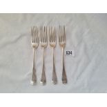 Four Victorian OEP and desert forks London 1897 by CB 210 gms