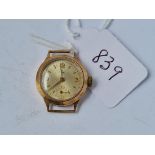 A ladies TUDOR wrist watch with second dial in 9ct