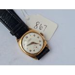 A gents LANCO wrist watch with seconds dial in 9ct