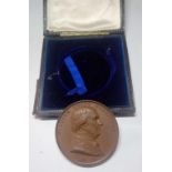 A proof bronze medal of Gradstone (one of 100) 1879 by Wyonÿ(boxed)