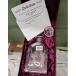 Another Zaglo glass limited edition boxed decanter & stopper 'The Catch' - 12" high