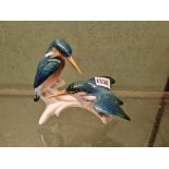 A Karlens group of 2 Kingfishers - 5" high