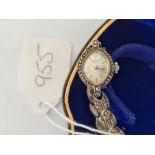 A ladies silver ROTARY wrist watch in case