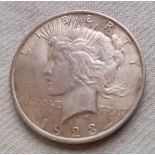 A USA silver Dollar 1923