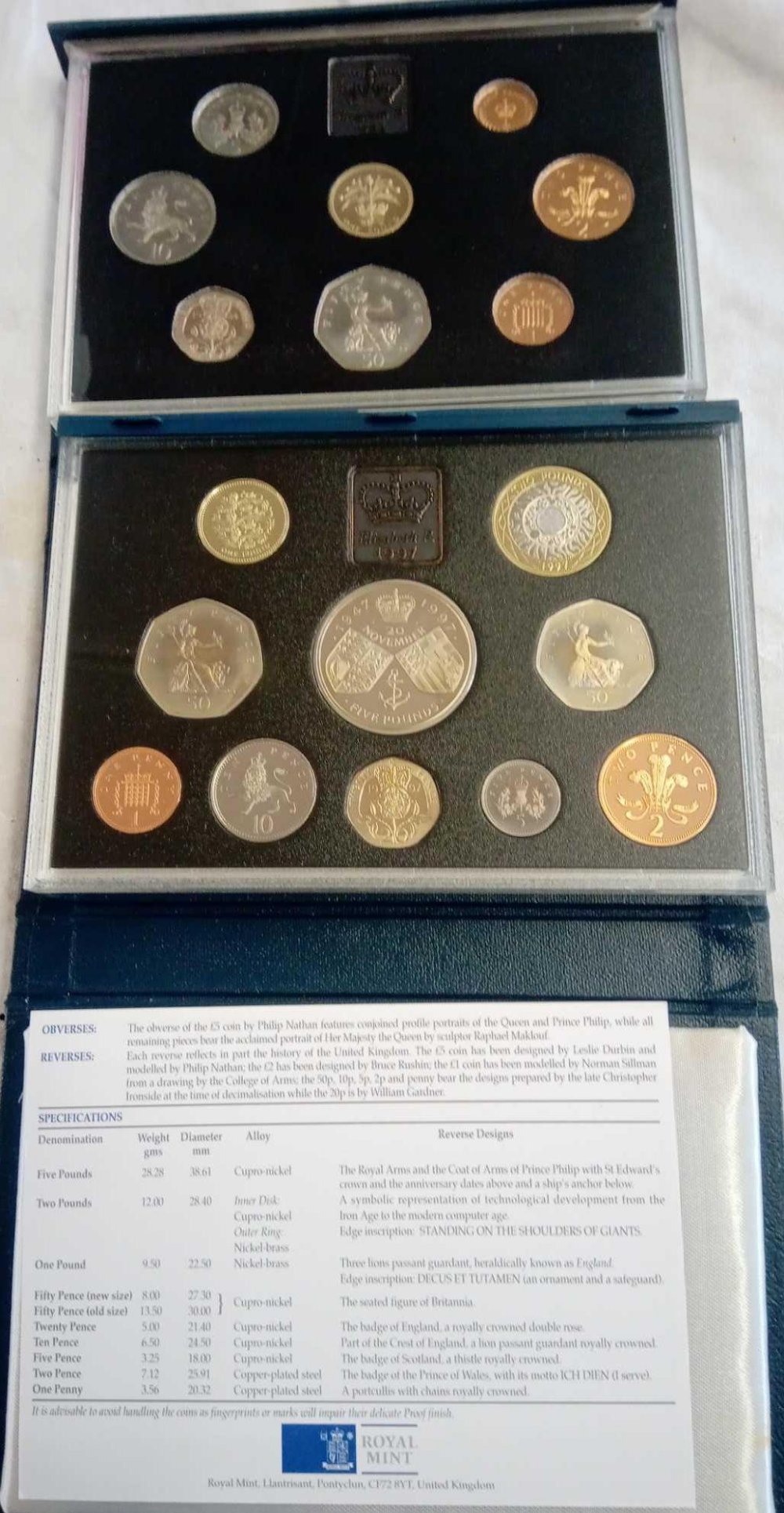 A 1997 UK proof coin collection 1984 UK proof coin collection both with COA