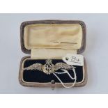 A cased silver RAF brooch
