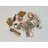 A good bag of silver & other interesting items of costume jewellery