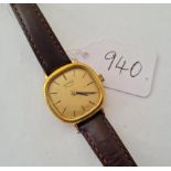 A rolled gold ladies wrist watch by LONGINES