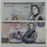 Two Somerset 5 Pound notes B343 Mint