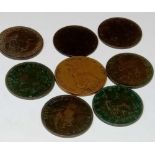 A 1847 Farthing and other Victorian coins
